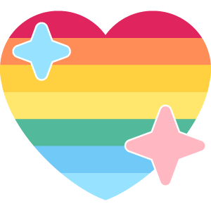 Pride heart emoji